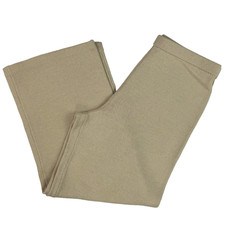 St. John $450+ LIGHT TAN Sz 12 Santana Wide Leg Pants Solid Wool Rayon Blend