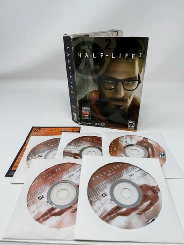 Half-Life 2 (PC-CD-rom, 2004) Valve 5-Disc Game w/ Box