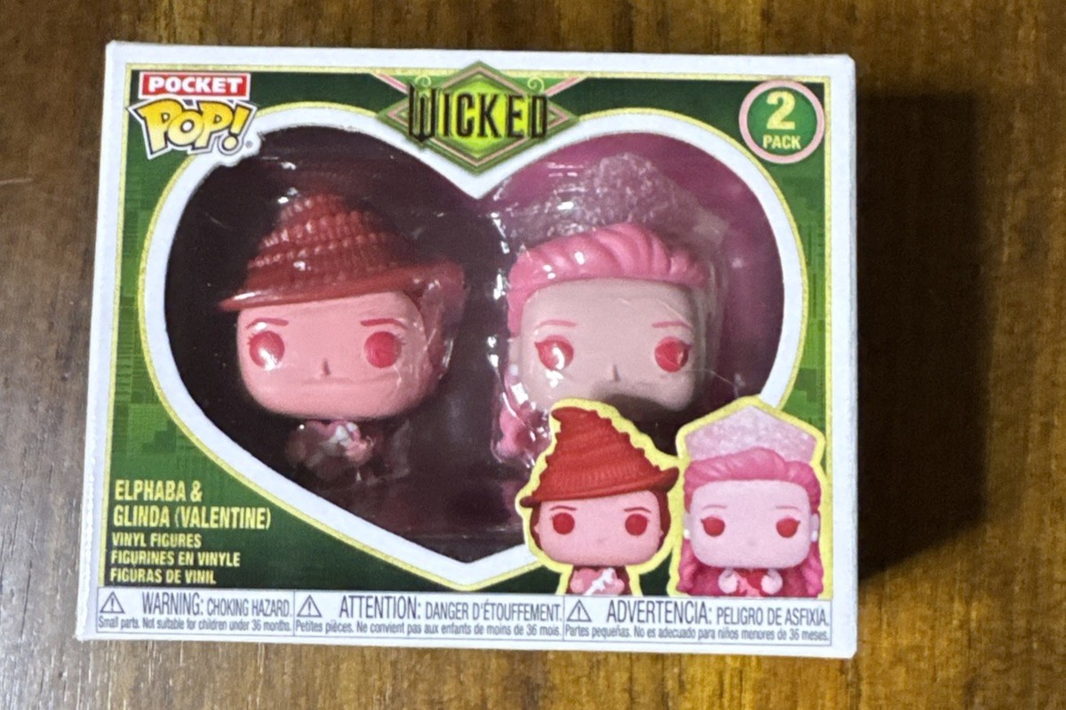 Funko Pocket Pop!: Wicked - Elphaba & Glinda (Valentine) 2-Pack