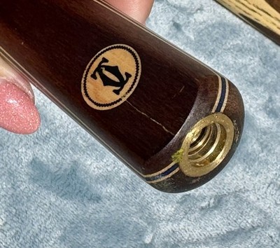 CARTIER Billiard Cue SNOOKER Billiard Cue w/ Hard Case & 2