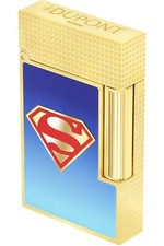 S.T. DUPONT Feuerzeug Linie 2 D.C. Comics Superman Goldfarben/Türkis LE C16027CL