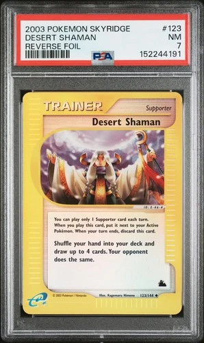 Pokemon Desert Shaman Reverse Holo Skyridge 123/144 PSA 7