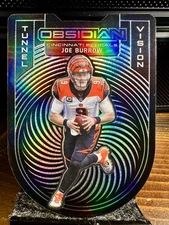 2021 Obsidian Joe Burrow Tunnel Vision Black Electric Holo Die Cut, SSP#/35🔥