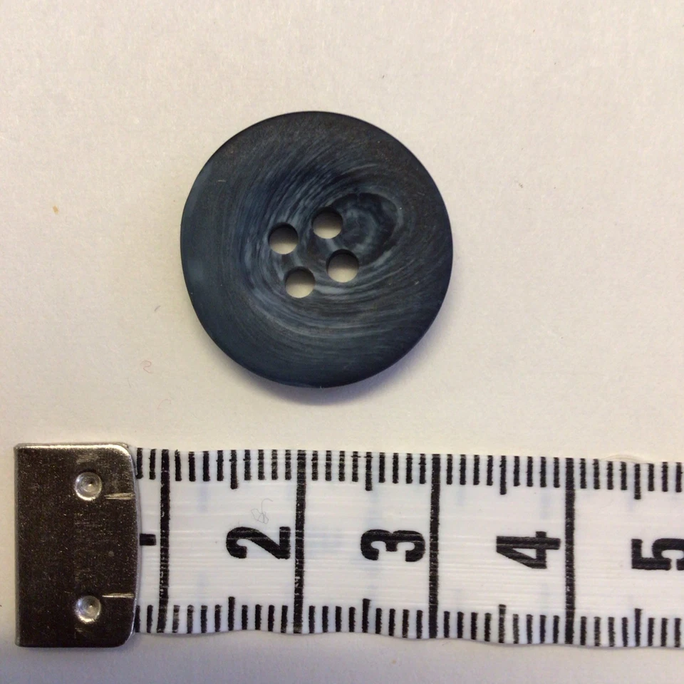 12 x 20mm Denim Blue Mottled 4 Hole Buttons Tailoring/Sewing/Knitting - Image 3 of 3