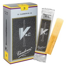 Vandoren CR193 Bb Clarinet V.12 Reeds Strength 3; Box of 10 3, WOOD