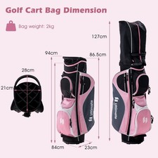 Ladies Women Sport Complete 11 Piece Golf Club Set with Stand Bag & Rain Cover