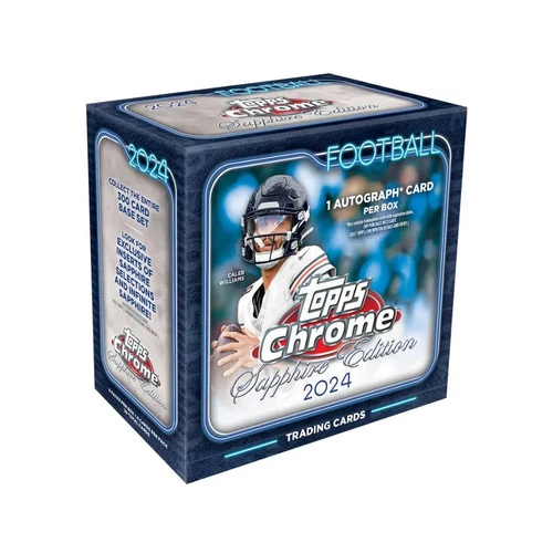Two (2) 2024 Topps Chrome Football Sapphire Edition Factory Sealed