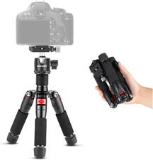 Portable Travel Mini Tabletop Tripod, Aluminum Alloy 20''/ 50Cm Desktop Desk Tri