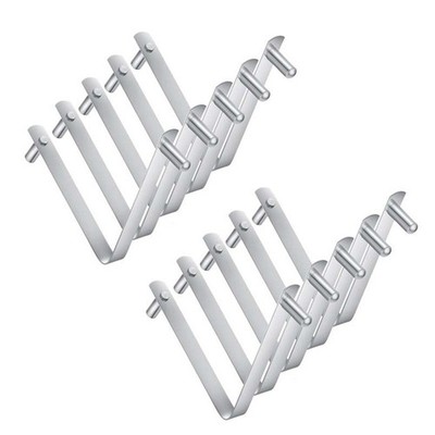 Für Poolstange Edelstahl Clips V-förmig für für Poolbürste und Spa 5er Pack