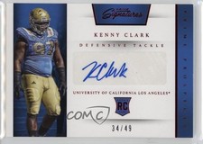 2016 Panini Prime Signatures Prospects Proof Red 34/49 Kenny Clark #250 Auto lz7
