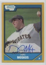 2007 Bowman Draft Chrome Picks Rookie Gold Refractor 6/50 Daniel Moskos Auto nd3