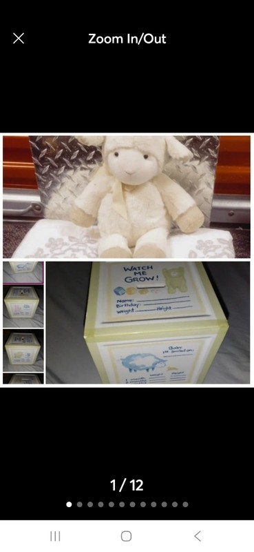pottery barn kids  3pc quilt, With Piggy Bank And Soft Plush Lamb