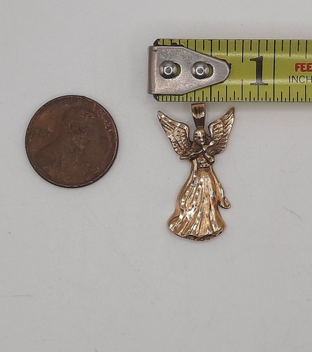 Chunky 14k Angel Pendant 3.6g Yellow Gold Solid (Not Hollow) - Picture 6 of 7