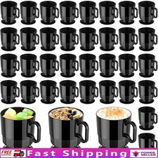 Disposable Coffee Cups W/ Handles 50 Pack Plastic Mugs Events Catering New