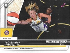 2025 Panini Instant WNBA #7 Sarah Ashlee Barker RC Makes Preseason Debut