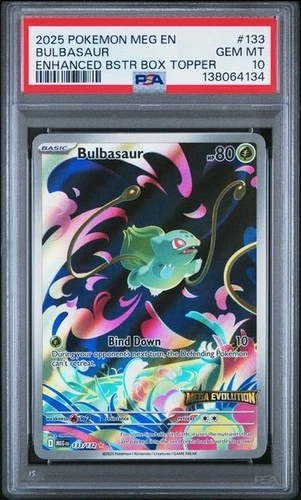 Bulbasaur *PSA 10* Illustration Rare *Mega Evolution STAMP Box Topper* #133