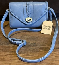 FRYE AND CO BLUE SPRING LAKE ISLA FLAP WALLET PURSE