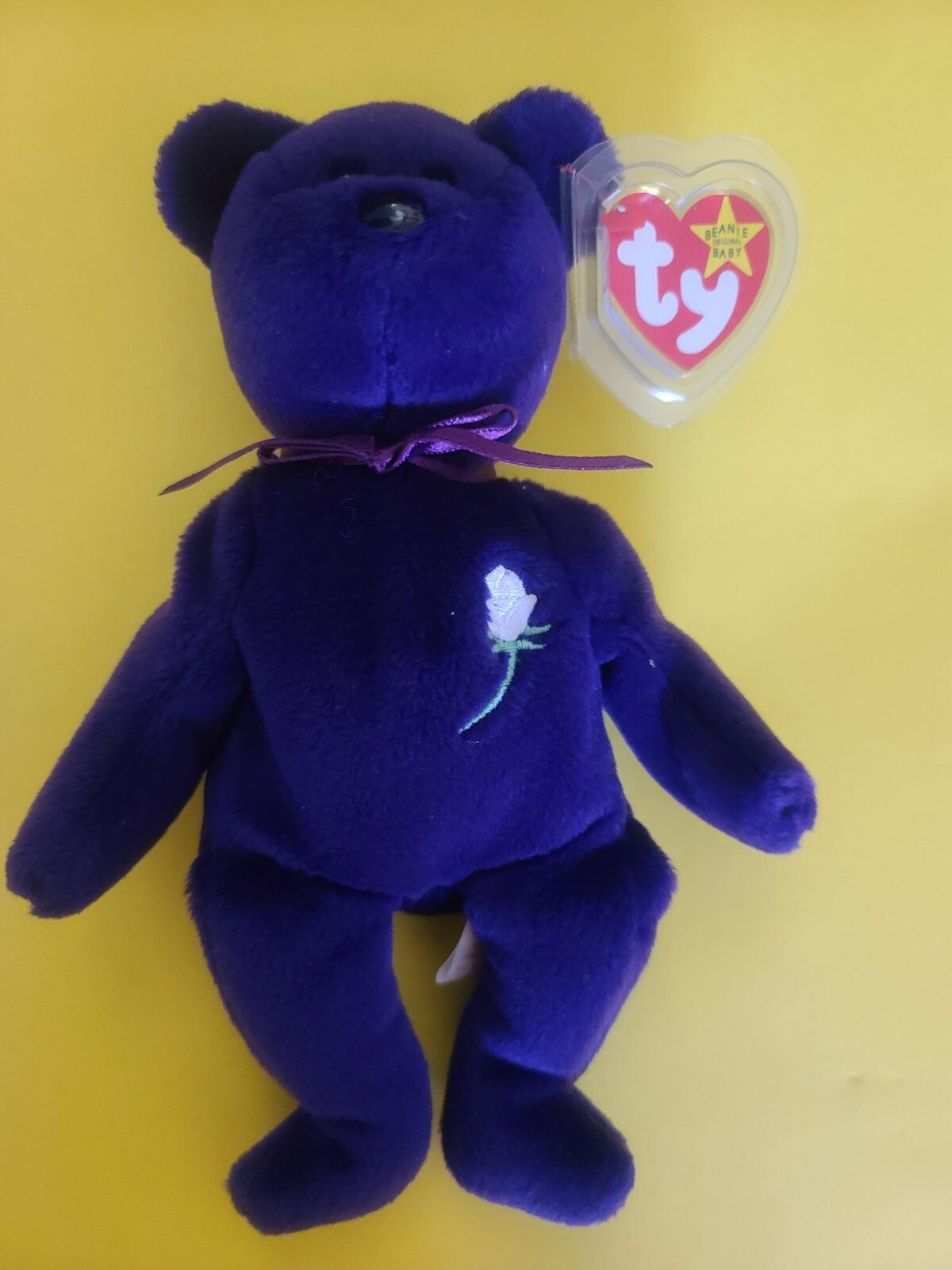 *Rare* 1st Edition Princess Diana Beanie Baby Bear PVC Pellets No Space