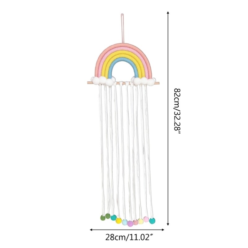 Rainbow Wall Decorations Hair Bows Storage Belt Girl Hair Clip