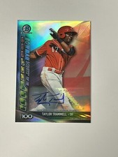 2017 Bowman Chrome Taylor Trammell Scouts Top 100 Refractor Auto /150 Mariners