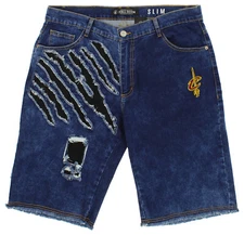 FISLL NBA Men's Cleveland Cavaliers Knee Length Shorts - Blue