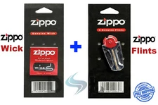 Zippo Lighter Flints Wicks Cotton Felt 100% Genuine Original Brand New Stones