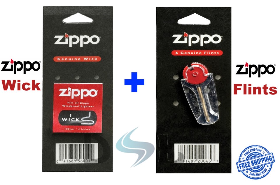Zippo Lighter Flints Wicks Cotton Felt 100% Genuine Original Brand New Stones
