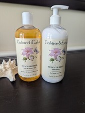 Crabtree Evelyn SUMMER HILL Body Lotion AND Bath Shower Gel 16.9 oz each NEW