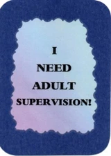 3191 Humorous Refrigerator Magnet Signs I Need Adult Supervision