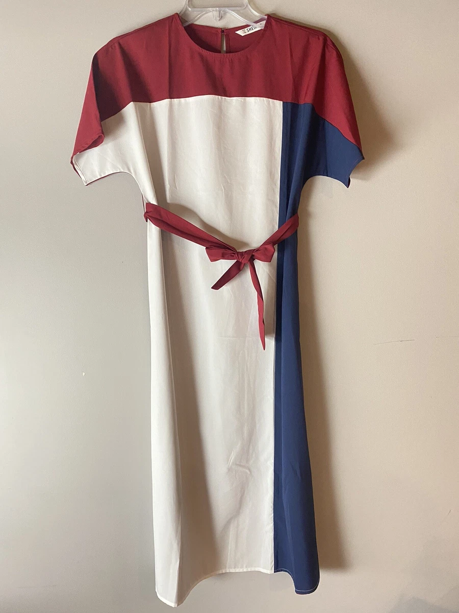 Shein color block dress 2025