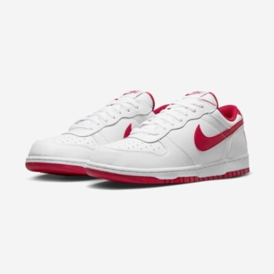 Nike Big Nike Low - White Red / 355152-150 / Mens Shoes Expedited