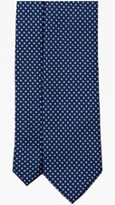 Cravatta Sartoriale Ciriani Sartoriale blu pallini celesti handmade Neapolitan