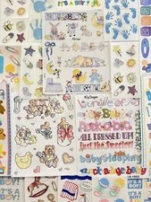 Baby Boy Sticker Lot: 25 Frances Meyer, Mrs. Grossman, NRN Designs, Hallmark