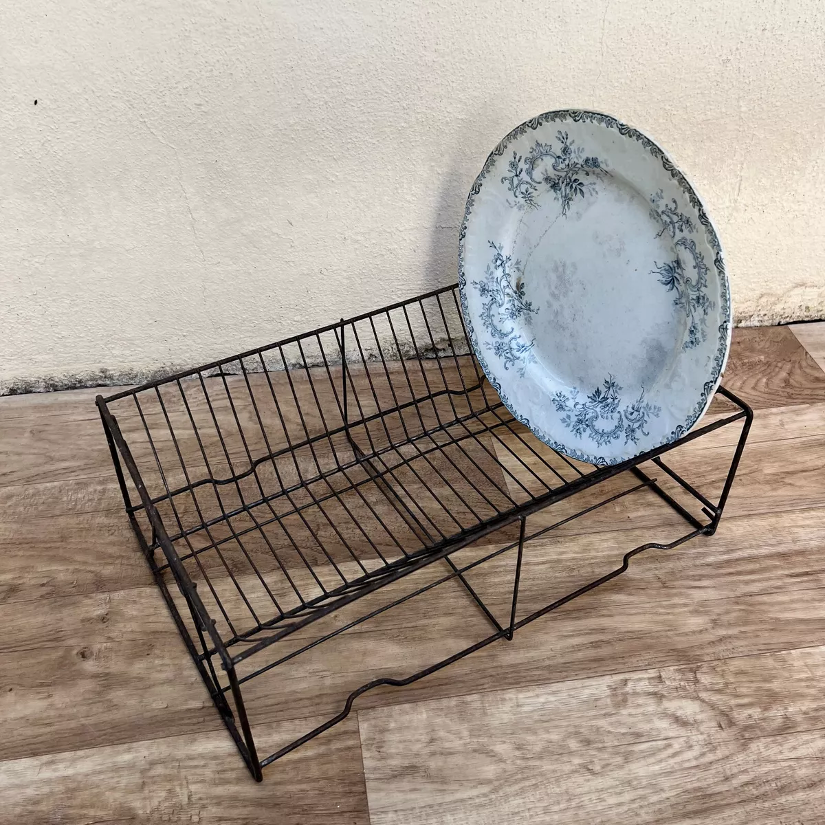 Vintage French Wire Dish Drying Rack