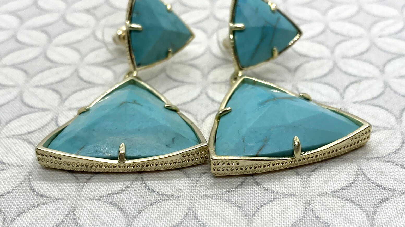 Kendra Scott Maury Triangle statement earrings Tu… - image 3