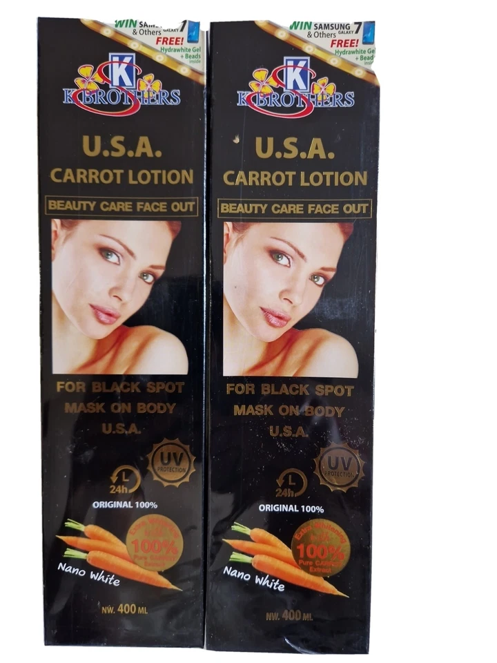 KBROTHERS K. BROTHERS LIGHTENING CARROT LOTION With UV Protection 400ml 💯ORIGINAL