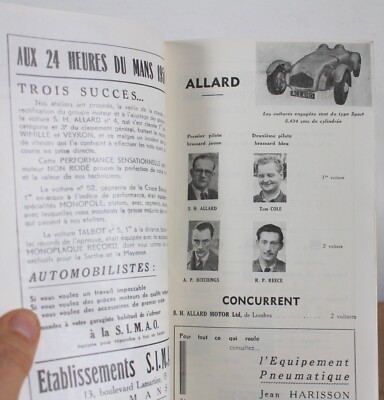 PROGRAMME OFFICIEL DES 24 Heures Du Mans De 1961 EUR 150,00 - PicClick FR