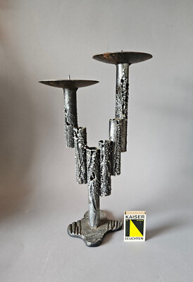 vintage Brutalist design Kerzenhalter candle holder Fantoni style 70s 70er