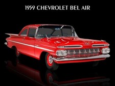1959 Chevrolet Bel Air Metal Sign Large Size 12 X 16 - Free Shipping