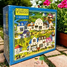 Vtg Charles Wysocki "Shops and Buggies" 1,000 Piece Puzzle Bagged 100 Complete
