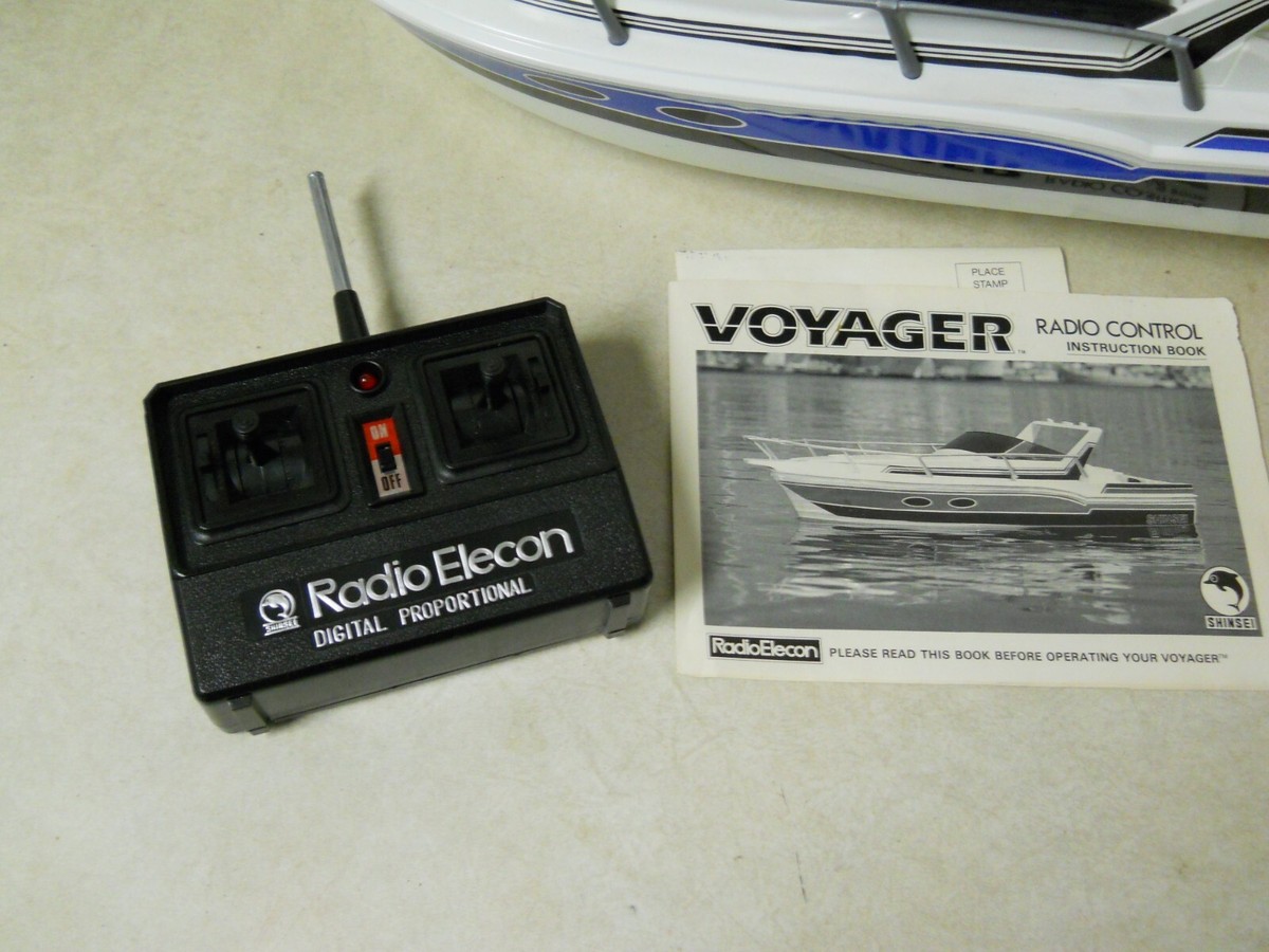Shinsei Voyager Twin Prop Remote Control RC Boat w/ Radio Elecon