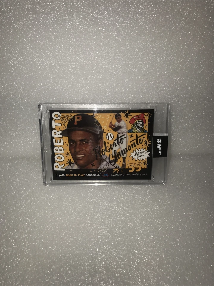 Topps PROJECT 2020 Card 110 - 1955 Roberto Clemente by Sophia Chang - Image 3 of 4