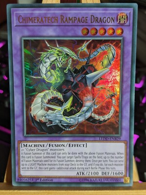 Chimeratech Rampage Dragon LEDD-ENB29 Ultra Rare 1. Auflage LP/NM Yugioh Karten