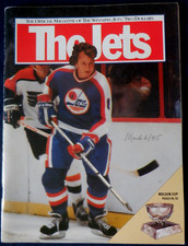 Winnipeg Jets vs. Canadiens program Mar. 6 1985, Hawerchuk, Hayward, Pavelich
