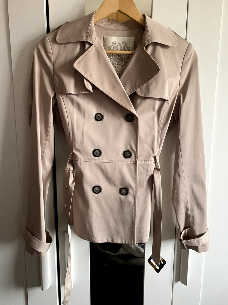 Forever New Short Trench Coat Beige Size AU Good condition