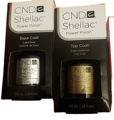 CND Shellac LED/UV Base Coat + Top Coat 7.3 Ml  DUO Brand New in Box