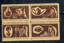 1456-1459 * COLONIAL AMERICAN CRAFTSMEN *   U.S. Postage Stamps Block Of 4 MNH