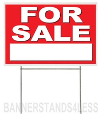 18x12 Inch FOR SALE Yard Sign with Stake - rb1s