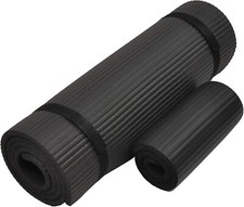 1/2 Inch Extra Thick High Density Yoga Mat and Knee Pad with Carry Strap