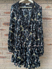 Designer by TiMo Women's Long Sleeve Floral Design  100% Cotton Dress